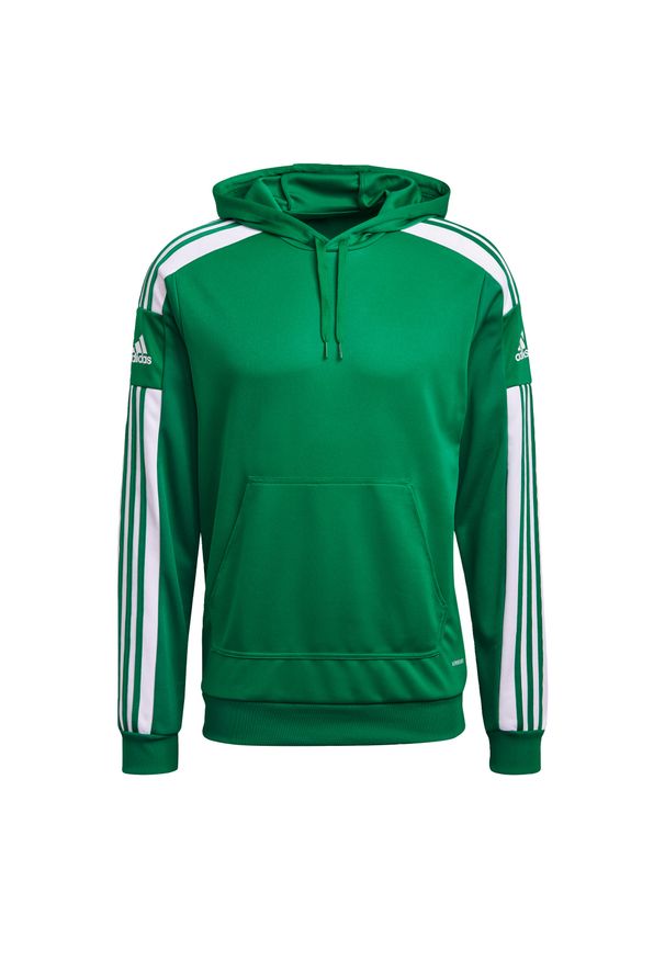 Adidas - Bluza piłkarska męska adidas Squadra 21 Hoodie. Typ kołnierza: kaptur. Kolor: zielony, wielokolorowy, biały. Materiał: materiał. Sport: piłka nożna, fitness