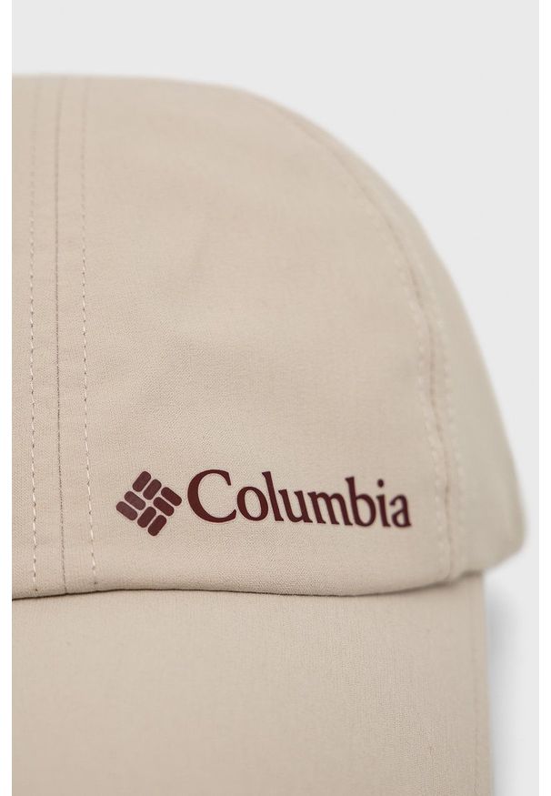 columbia - Columbia - Czapka. Kolor: beżowy. Materiał: tkanina, materiał