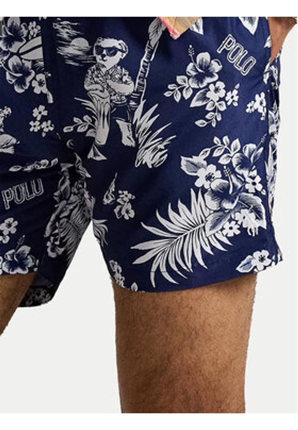 Polo Ralph Lauren Szorty kąpielowe 710963323002 Granatowy Classic Fit. Kolor: niebieski. Materiał: syntetyk