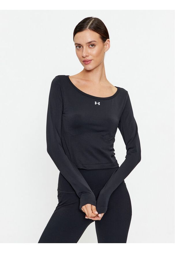 Under Armour Koszulka techniczna Ua Train Seamless Ls 1379150 Czarny Fitted Fit. Kolor: czarny. Materiał: syntetyk