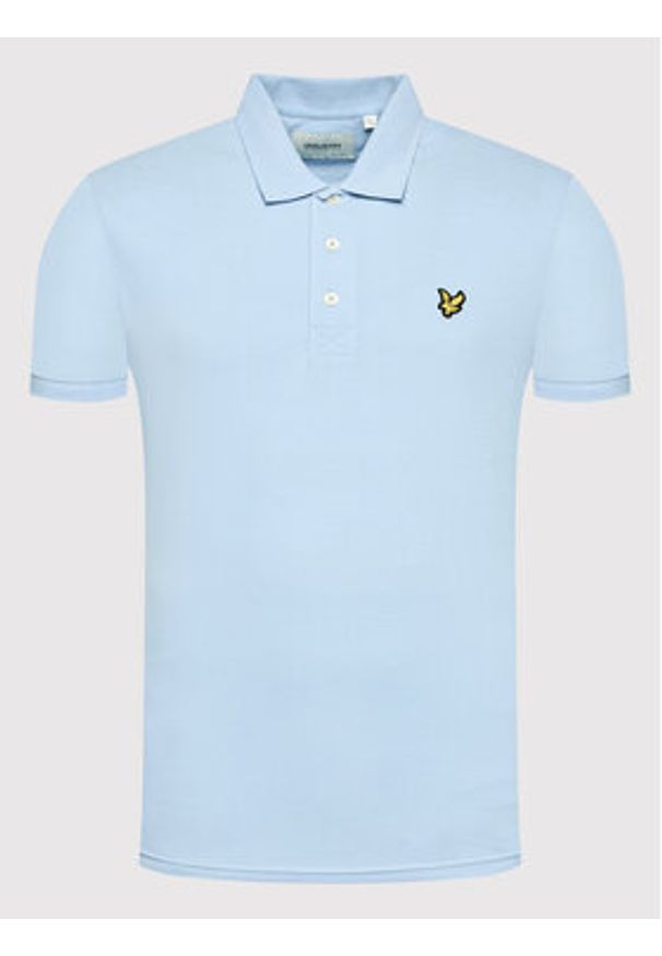Lyle & Scott Polo Plain SP400VOG Błękitny Regular Fit. Typ kołnierza: polo. Kolor: niebieski. Materiał: bawełna