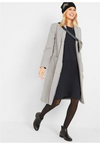 bonprix - Sukienka z dżerseju o linii litery O. Kolor: czarny. Materiał: jersey, bawełna. Długość rękawa: długi rękaw #1