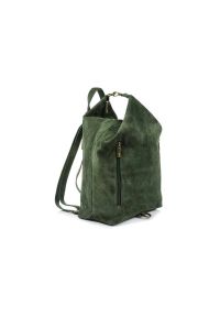 Vera pelle - Plecak damski skórzany A4 W14 c. zielony. Kolor: zielony. Materiał: skóra. Styl: elegancki