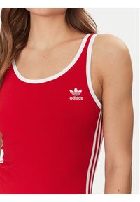 Adidas - adidas Body adicolor 3-Stripes JD4632 Czerwony Slim Fit. Kolor: czerwony. Materiał: bawełna