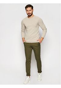 Jack & Jones - Jack&Jones Sweter Hill 12157321 Beżowy Regular Fit. Kolor: beżowy. Materiał: bawełna