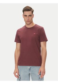 Levi's® T-Shirt Original 56605-0199 Bordowy Standard Fit. Kolor: czerwony. Materiał: bawełna