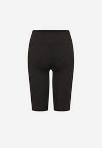 Born2be - Czarne Szorty Kolarki z Elastyczną Gumką w Talii Evisoria. Okazja: na co dzień. Kolor: czarny. Styl: casual, elegancki #7