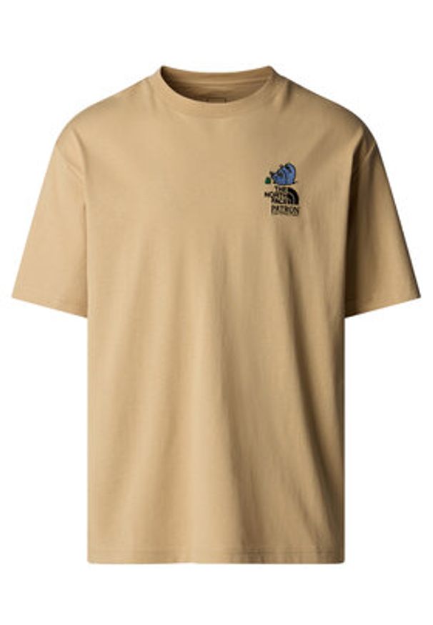 The North Face T-Shirt Unisex Mountain Cleanup NF0A8C4D Beżowy Oversize. Kolor: beżowy. Materiał: bawełna
