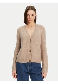 only - ONLY Kardigan Zoey 15332549 Beżowy Regular Fit. Kolor: beżowy. Materiał: syntetyk