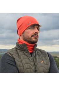 WOOLONA - Czapka trekkingowa z 100% wełny merino. Kolor: pomarańczowy. Materiał: wełna. Styl: sportowy