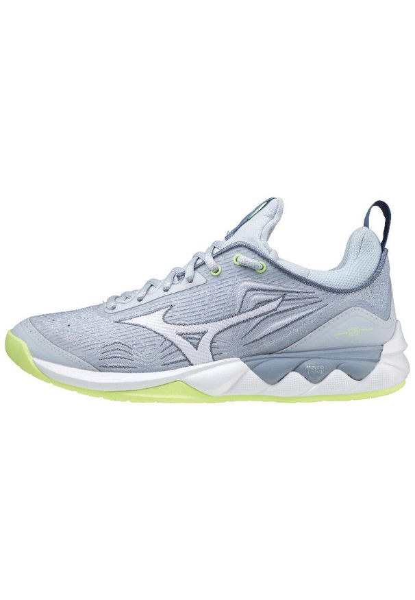 Damskie buty do piłki ręcznej Mizuno Wave Luminous Wos. Kolor: szary, biały, wielokolorowy. Model: Mizuno Wave. Sport: piłka ręczna
