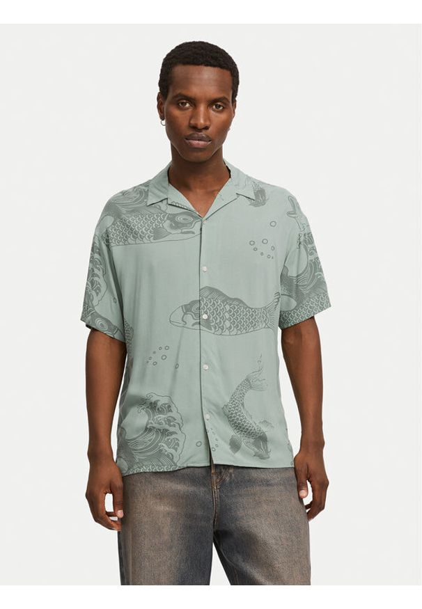 Jack & Jones - Jack&Jones Koszula Jeff 12268465 Zielony Relaxed Fit. Kolor: zielony. Materiał: wiskoza