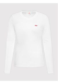 Levi's® Bluzka Long Sleeve Baby Tee 69555-0000 Slim Fit. Kolor: biały. Materiał: bawełna. Długość rękawa: długi rękaw
