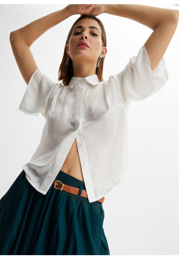 bonprix - Spódnica maxi z paskiem (komplet 2-częściowy). Kolor: zielony. Długość: długie