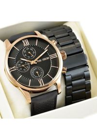 Zegarek Paul Lorens Zegarek męski SAVRESE złoty z dwoma paskami. Kolor: złoty #1