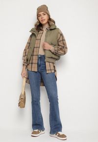 Born2be - Niebieskie Elastyczne Jeansy o Kroju Dzwonów Zenaia. Okazja: na co dzień. Kolor: niebieski. Styl: casual, elegancki #6