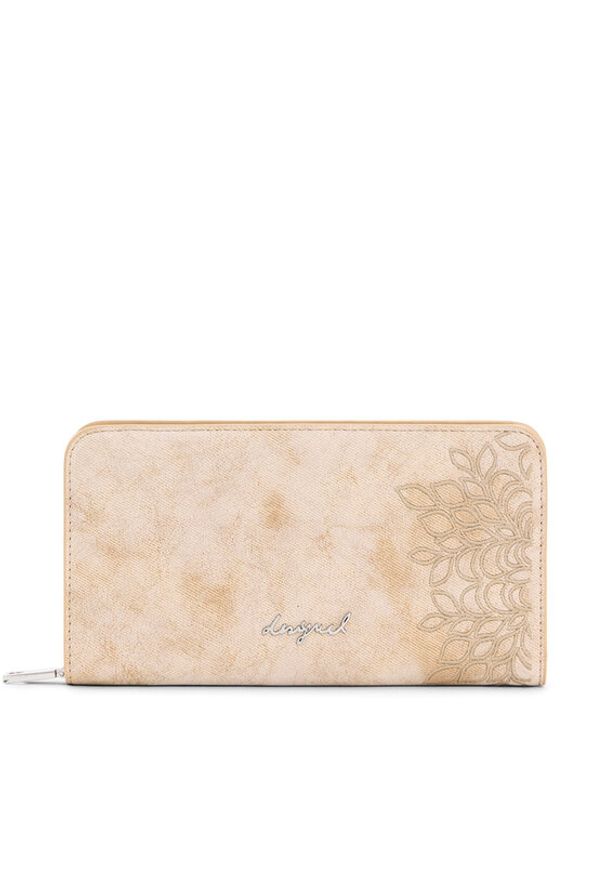 Desigual Portfel 26SAYP22 Beżowy. Kolor: beżowy. Materiał: skóra