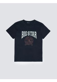 Big-Star - Koszulka chłopięca z nadrukiem granatowa Mauter 403. Okazja: na co dzień. Kolor: niebieski. Materiał: jeans, dzianina. Wzór: nadruk. Styl: młodzieżowy, klasyczny, casual #6