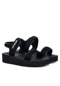 Love Moschino - LOVE MOSCHINO Sandały JA16144I0OIQI00A Czarny. Kolor: czarny. Materiał: materiał #6
