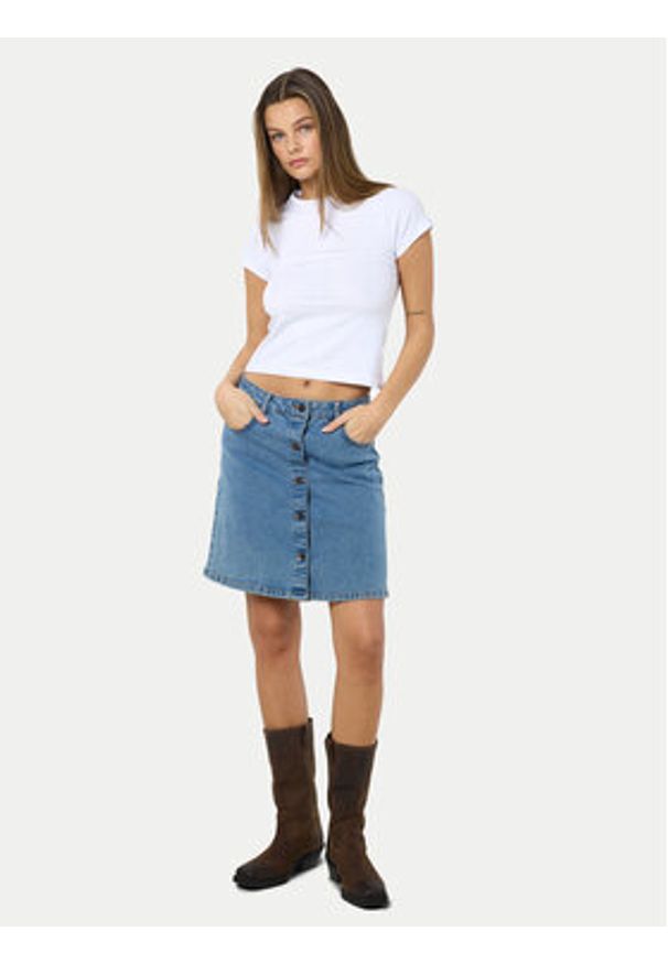 Noisy may - Noisy May Spódnica jeansowa Ronnie 27032521 Niebieski Regular Fit. Kolor: niebieski. Materiał: bawełna