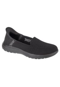 skechers - Buty do chodzenia damskie Skechers 138181BBK. Kolor: czarny. Materiał: materiał, syntetyk. Szerokość cholewki: normalna. Sport: turystyka piesza
