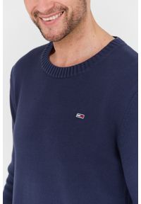 Tommy Jeans - TOMMY JEANS Granatowy męski sweter, Rozmiar L. Kolor: niebieski #5