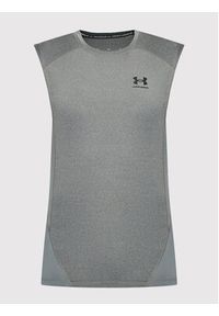 Under Armour Tank top HeatGear® 1361522 Szary Slim Fit. Kolor: szary. Materiał: syntetyk #4