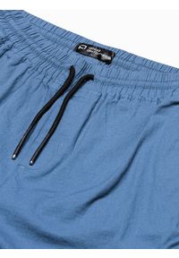 Ombre Clothing - Spodnie męskie joggery P960 - niebieskie - XXL. Kolor: niebieski. Materiał: materiał, bawełna #5