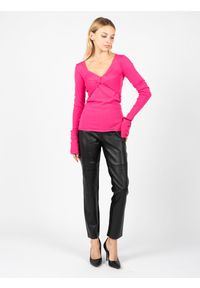 Pinko Sweter "Lattina" | 100735 A0K0 | Lattina | Kobieta | Różowy. Kolor: różowy. Materiał: poliester, wiskoza, poliamid #4