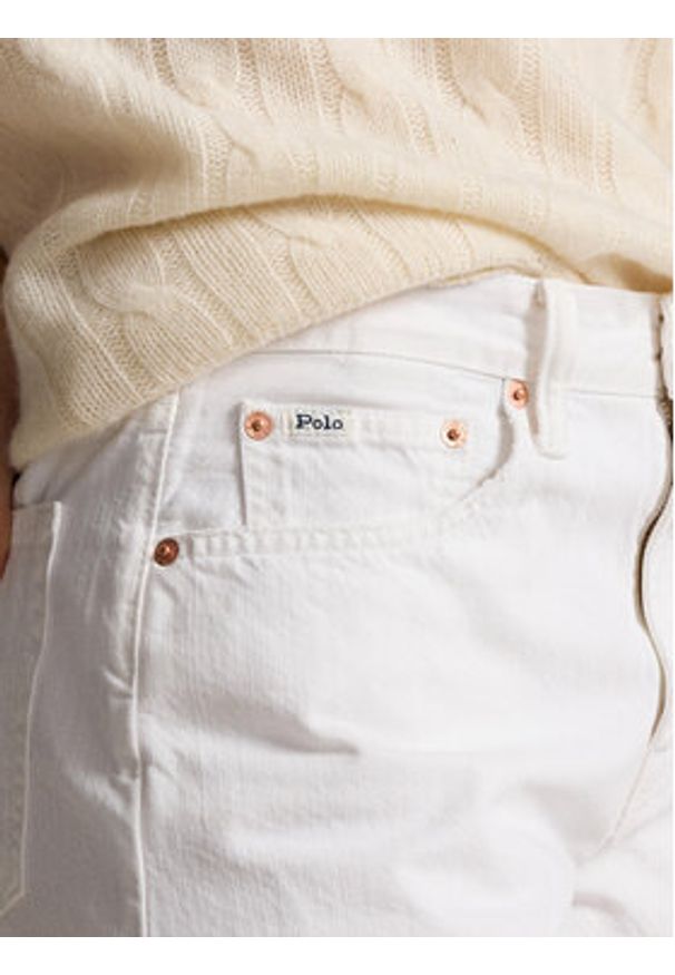Polo Ralph Lauren Szorty jeansowe 211934947001 Biały Regular Fit. Kolor: biały. Materiał: bawełna