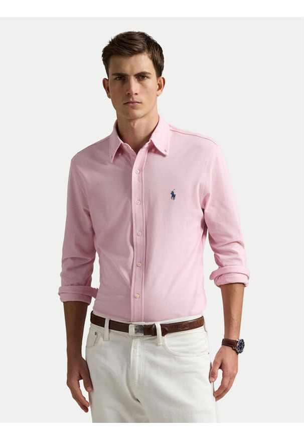 Polo Ralph Lauren Koszula Classics 710654408049 Różowy Regular Fit. Typ kołnierza: polo. Kolor: różowy. Materiał: bawełna