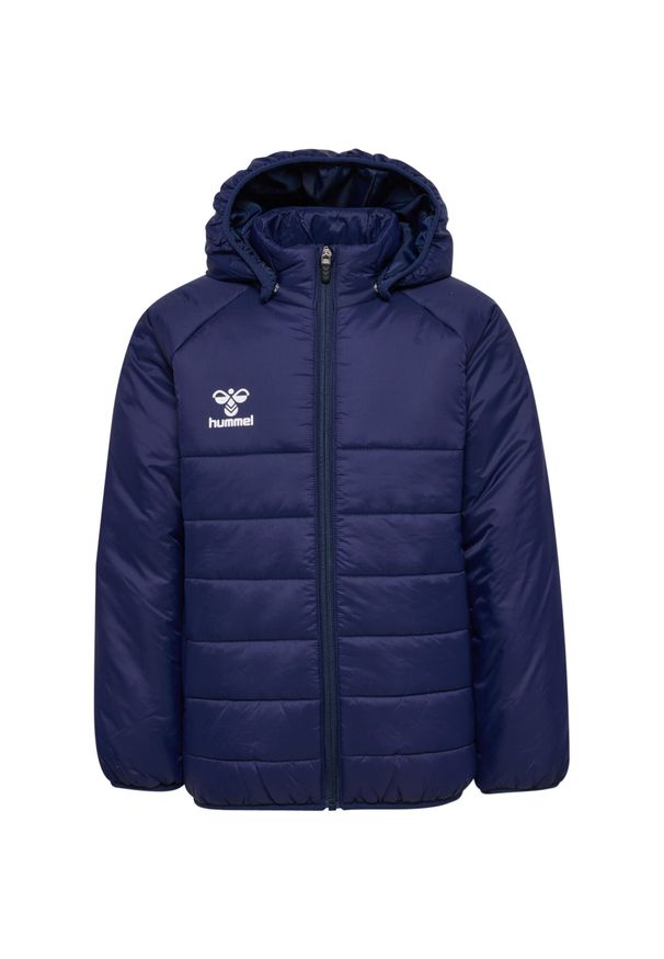 Kurtka dziecięca z kapturem Hummel GO. Typ kołnierza: kaptur. Kolor: niebieski. Materiał: puch
