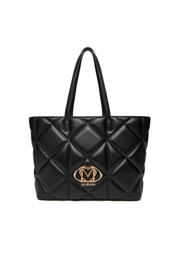 Love Moschino - LOVE MOSCHINO Torebka JC4120PP0NLC0000 Czarny. Kolor: czarny. Materiał: skórzane