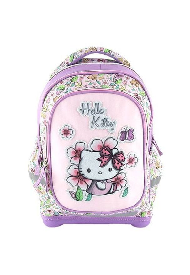 Hello Kitty Docelowy plecak szkolny, , biało-fioletowy. Kolor: fioletowy, wielokolorowy, biały. Wzór: motyw z bajki