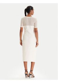 Patrizia Pepe Sukienka koktajlowa 8A1596/A701-W409 Écru Regular Fit. Materiał: syntetyk. Styl: wizytowy #3