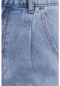 Answear Lab Szorty jeansowe damskie gładkie high waist. Okazja: na co dzień. Stan: podwyższony. Kolor: niebieski. Materiał: jeans. Wzór: gładki. Styl: wakacyjny #3