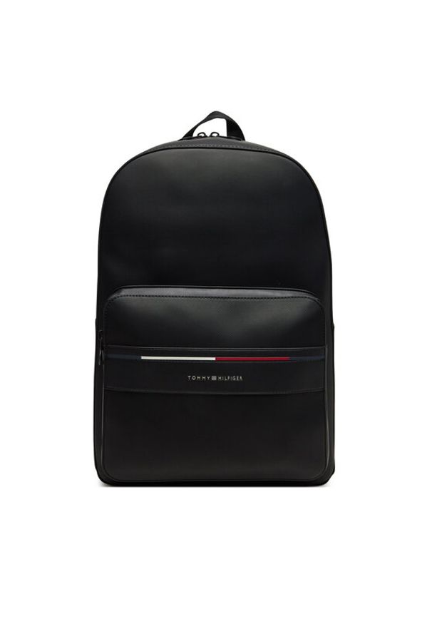 TOMMY HILFIGER - Tommy Hilfiger Plecak Th Foundation Backpack AM0AM13195 Czarny. Kolor: czarny. Materiał: skóra