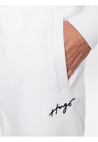Hugo Spodnie dresowe Drasillia 50486457 Biały Relaxed Fit. Kolor: biały. Materiał: bawełna, dresówka #3