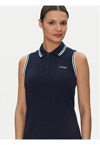Guess Sukienka codzienna V5GK04 KCOK1 Granatowy Regular Fit. Okazja: na co dzień. Kolor: niebieski. Materiał: bawełna. Typ sukienki: proste. Styl: casual
