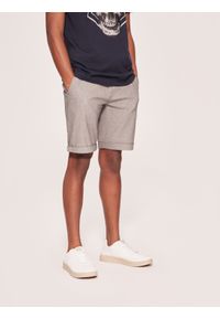 Diverse - Krótkie spodenki męskie PREM SHORTS W426 - szary - Rozmiar: 31. Kolor: szary. Materiał: elastan, bawełna. Długość: krótkie. Wzór: melanż #5