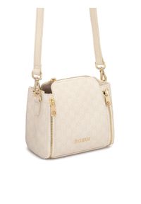 Kazar - Skórzana torebka zdobiona printem i suwakami. Wzór: nadruk, aplikacja. Materiał: skórzane. Styl: casual #7