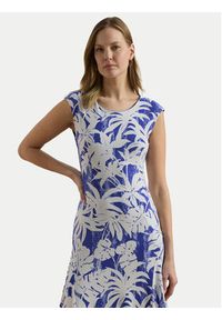 Lauren Ralph Lauren - LAUREN RALPH LAUREN Sukienka codzienna 200971078001 Niebieski Regular Fit. Okazja: na co dzień. Kolor: niebieski. Materiał: syntetyk. Typ sukienki: proste. Styl: casual