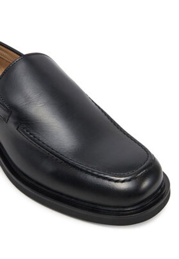 Calvin Klein Mokasyny Sq Rubber Onepiece Moccasin HM0HM01883 Czarny. Kolor: czarny. Materiał: skóra