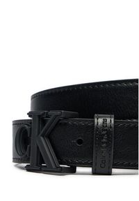 Calvin Klein Jeans Pasek Dziecięcy IU0IU00655 Czarny. Kolor: czarny. Materiał: skóra