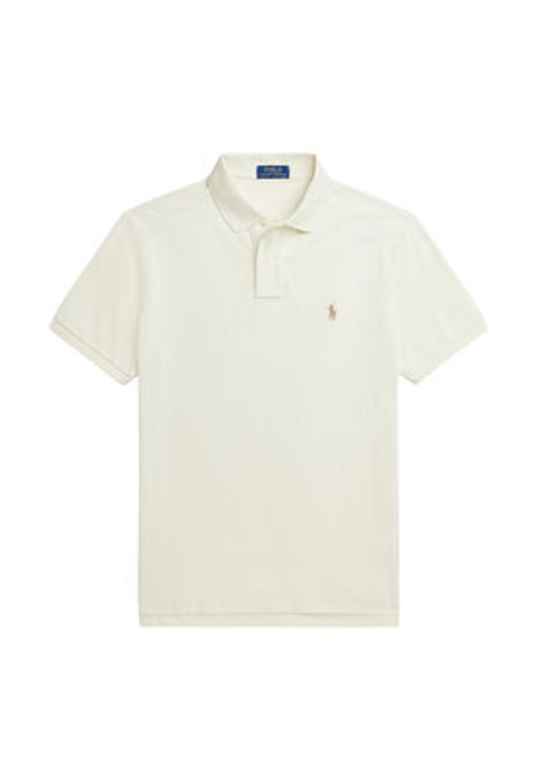 Polo Ralph Lauren Polo 710680784372 Écru Custom Slim Fit. Typ kołnierza: polo. Materiał: bawełna