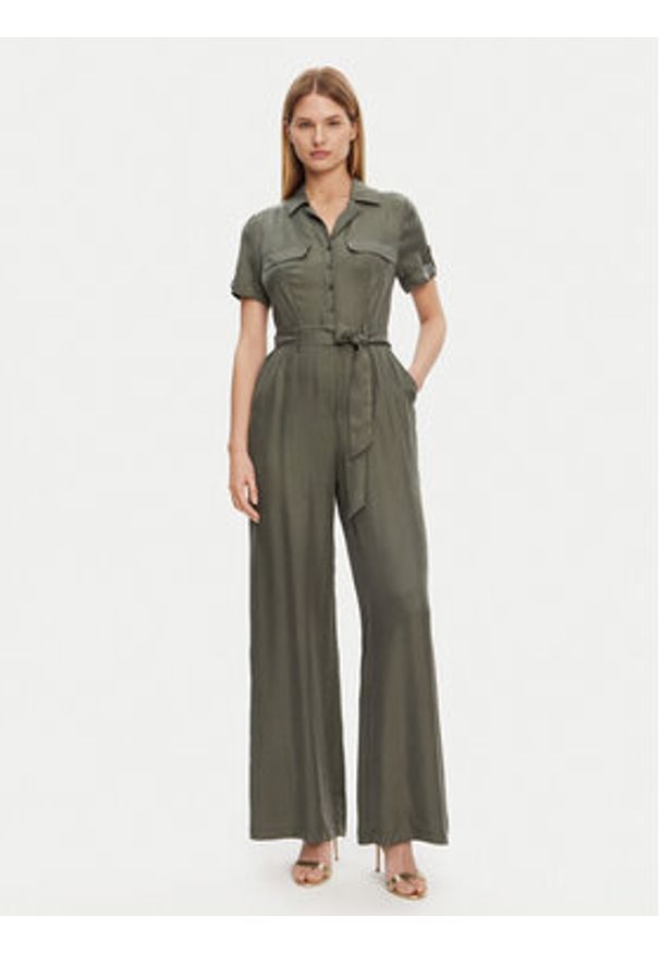 Guess Kombinezon W5GD97 WH6E0 Khaki Regular Fit. Kolor: brązowy. Materiał: wiskoza