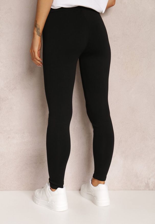 Renee - Czarne Legginsy Cirino. Okazja: na co dzień. Kolor: czarny. Materiał: bawełna. Styl: casual, elegancki