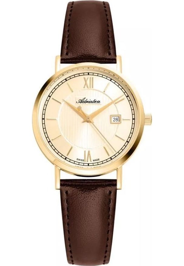 Zegarek damski Adriatica A3194.1B61Q brązowy. Kolor: brązowy