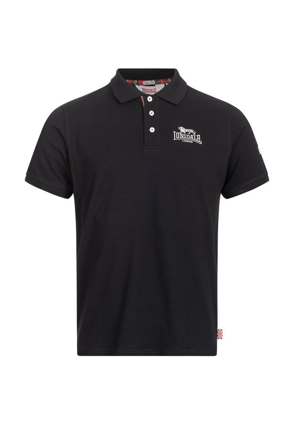 Polo Lonsdale Bruan. Okazja: na co dzień. Typ kołnierza: polo. Kolor: czarny, szary, wielokolorowy. Styl: casual