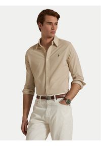 Polo Ralph Lauren Koszula 710979488004 Beżowy Regular Fit. Typ kołnierza: polo. Kolor: beżowy. Materiał: bawełna #1